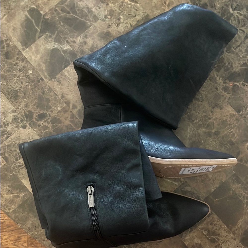 Vince Camuto Black Over the Knee Boots Sleek Design